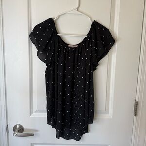 Philosophy Black and White Polka Dot Blouse